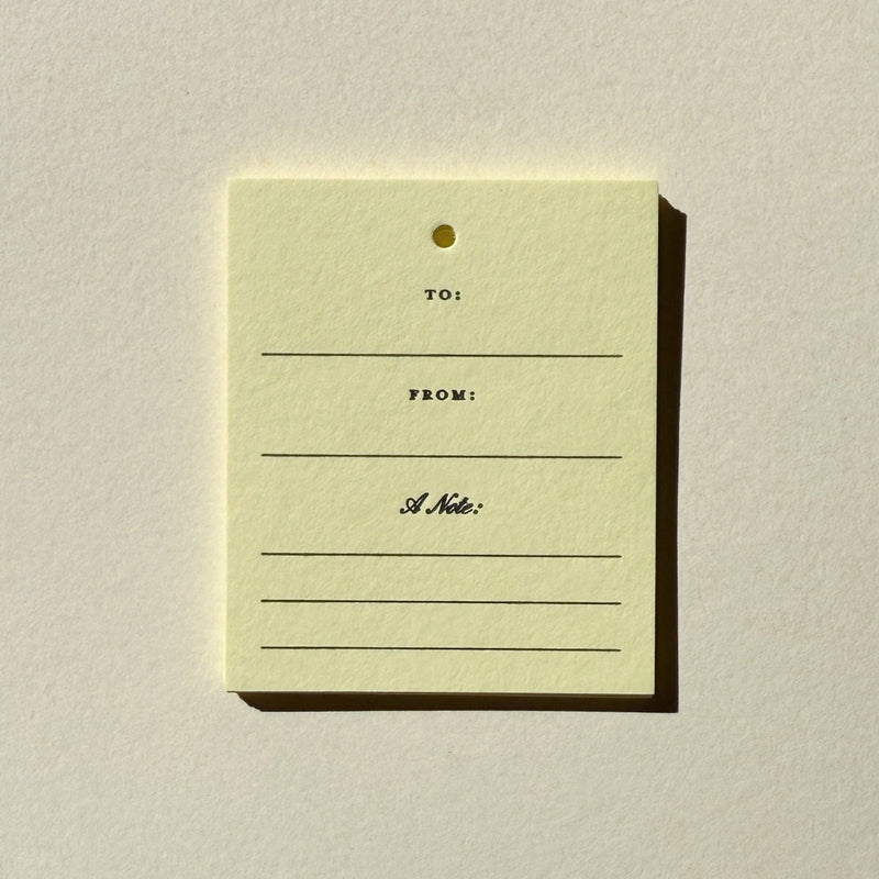 Letterpressed Gift Tag Set No. 02