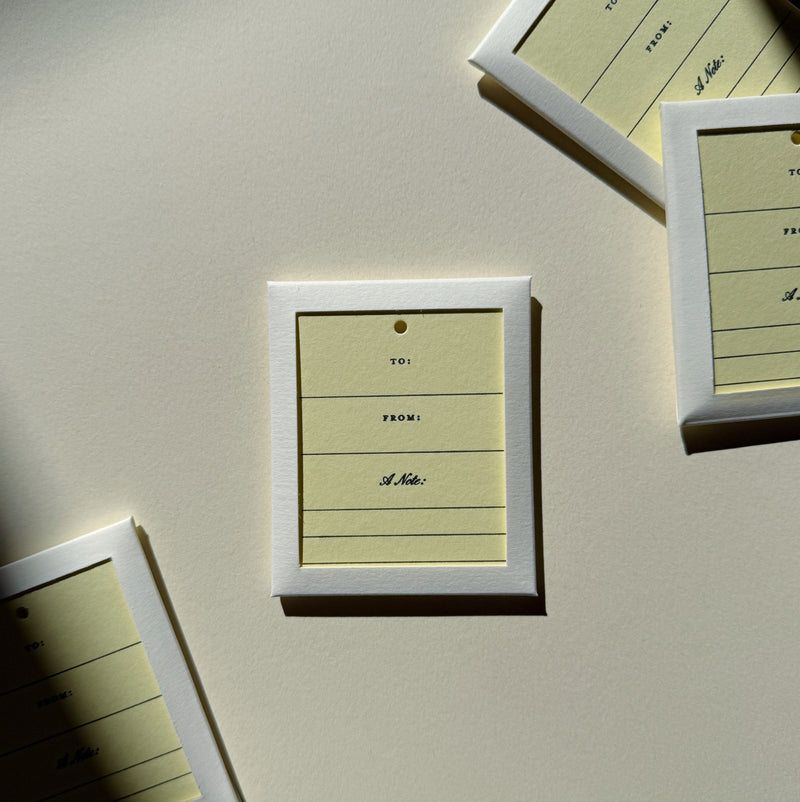 Letterpressed Gift Tag Set No. 02