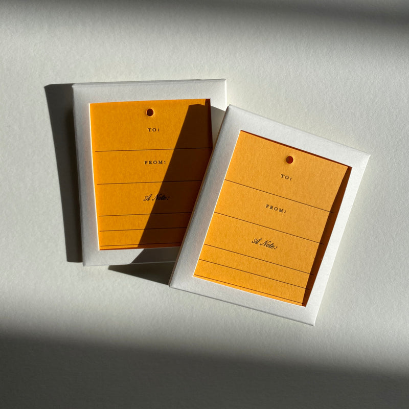 Letterpressed Gift Tag Set No. 02