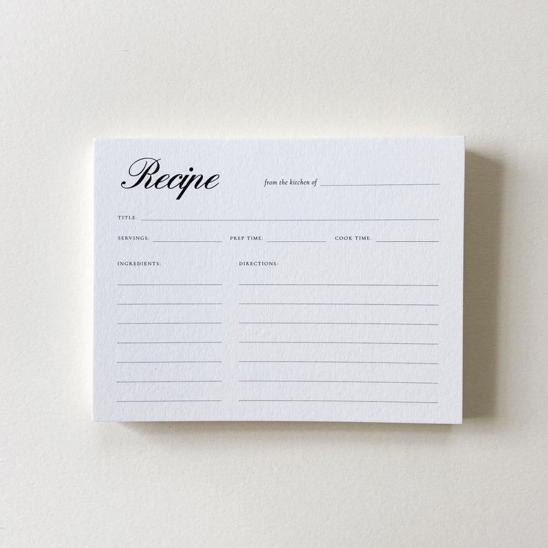 Recipe Card No. 01 Set of 12