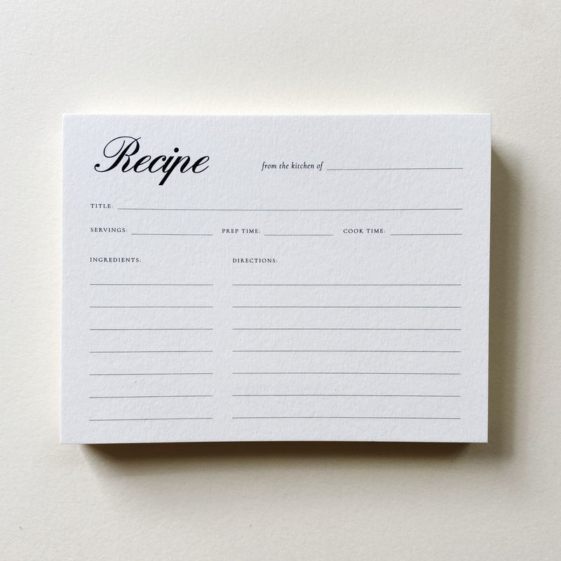 Recipe Card No. 01 Set of 12