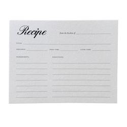 Recipe Card No. 01 Set of 12