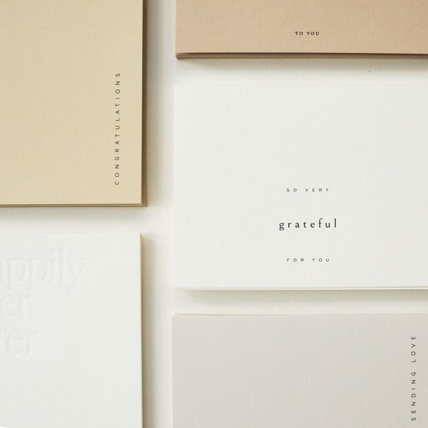 Sophisticated & Minimally Designed Assorted Stationery Set featuring Cards for a Variety of Occasions Birthday Thank You Congratulations Sympathy Letterpress